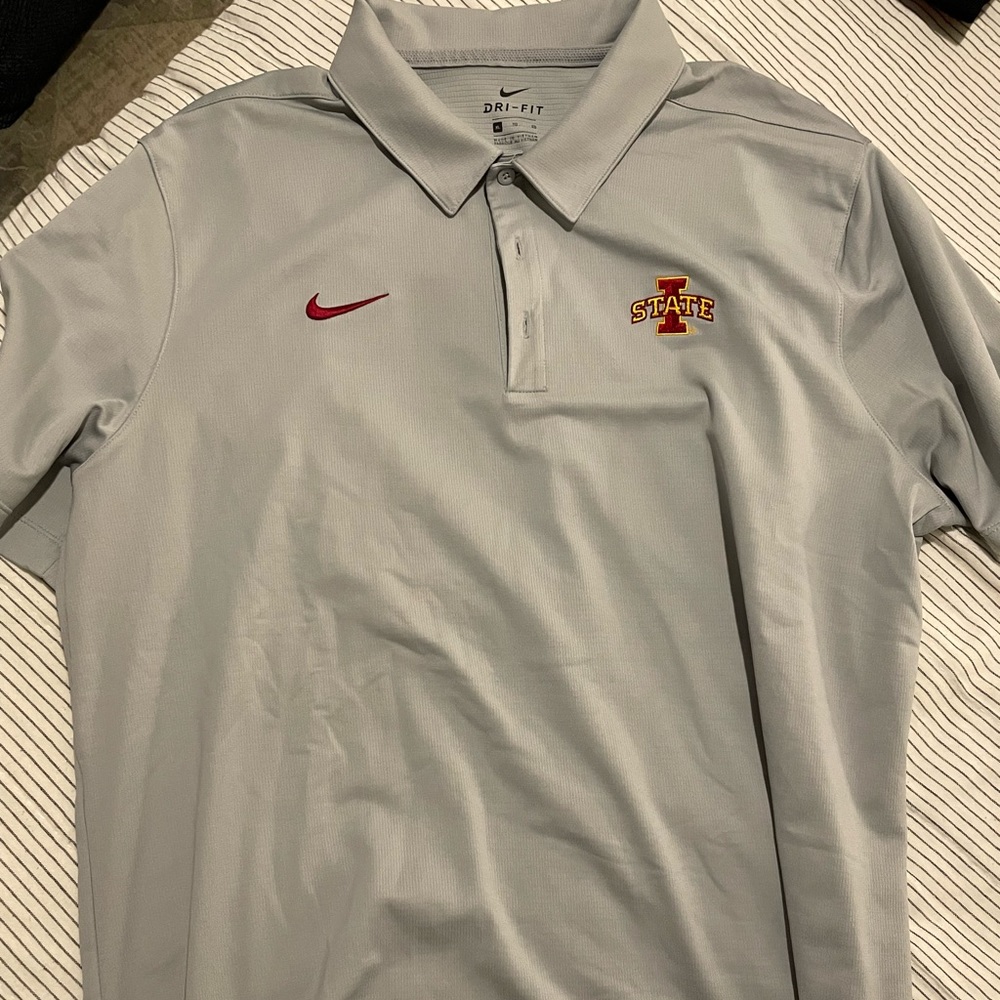 Nike Men’s Iowa State Cyclones Gray Golf Polo Size XL